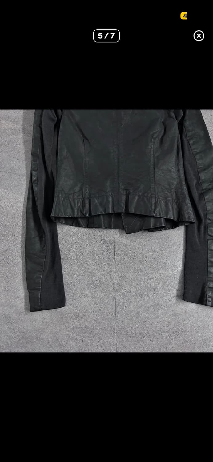 릭오웬스 사선 하이넥 드레이프자켓 38 블랙 상품이미지5