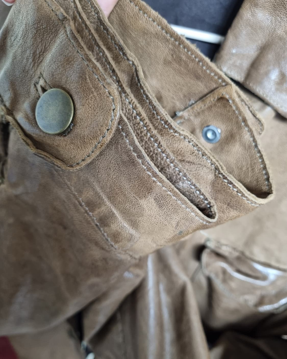 정품) 빠니깔레 레더 자켓  상품이미지4