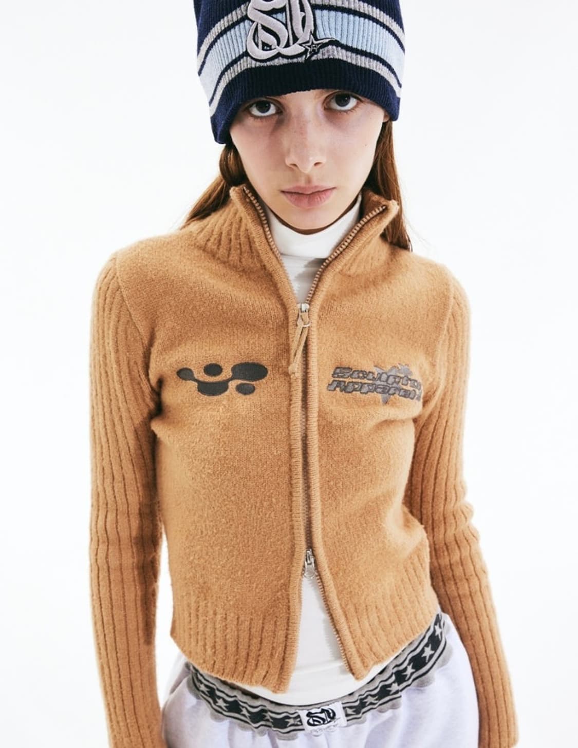 스컬프터 Atom Zip-up Sweater Deep Beige 상품이미지1