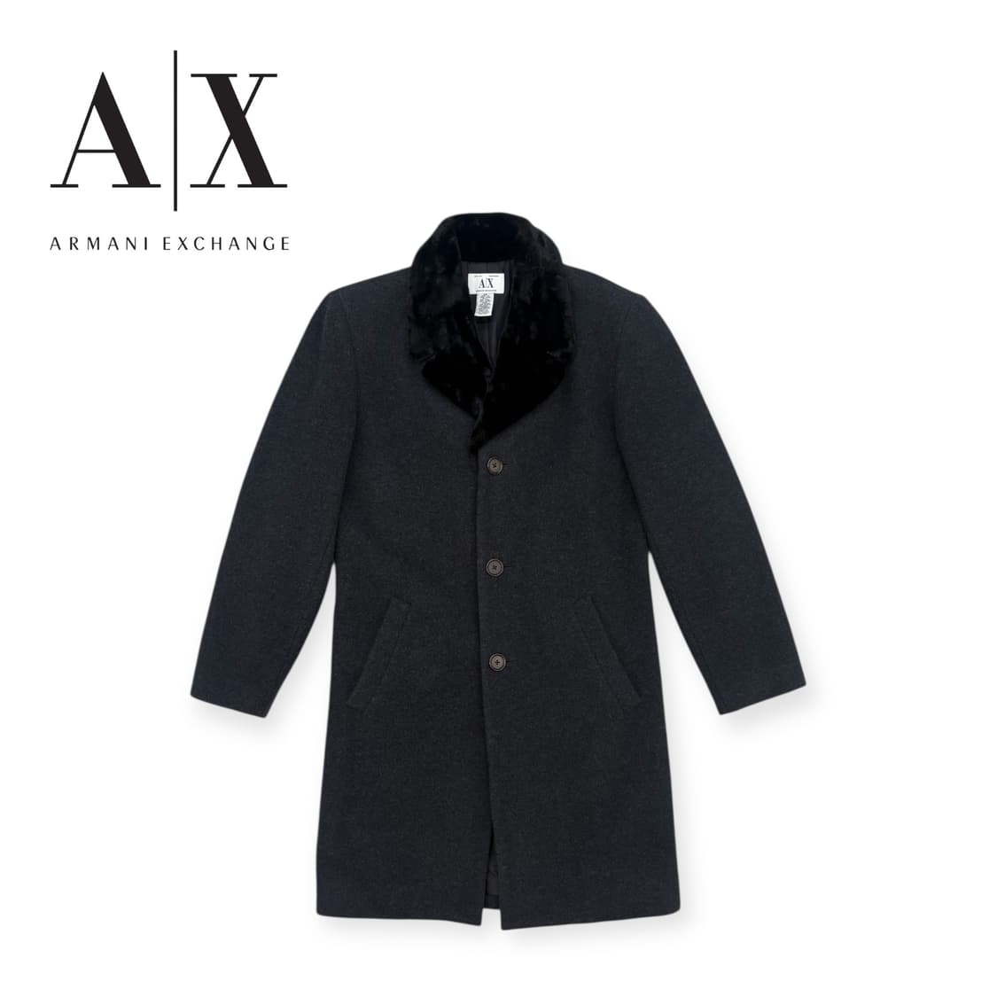 [ 38 ] 아르마니 익스체인지 퍼카라 울 코트 상품이미지1
