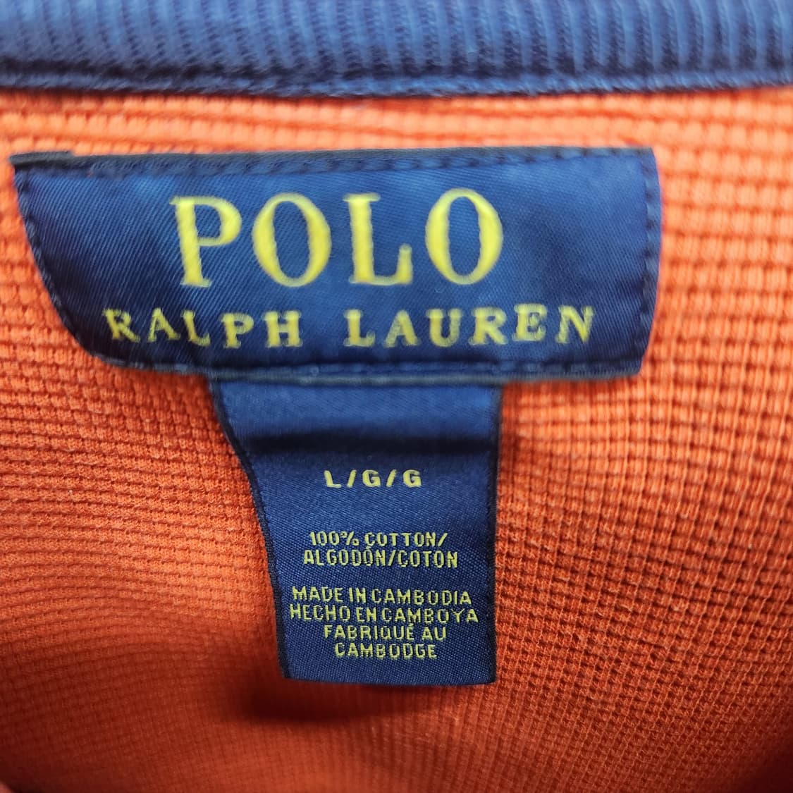 폴로랄프로렌 로고 와플 롱슬리브 긴팔티 L(L) 남여공용 상품이미지5