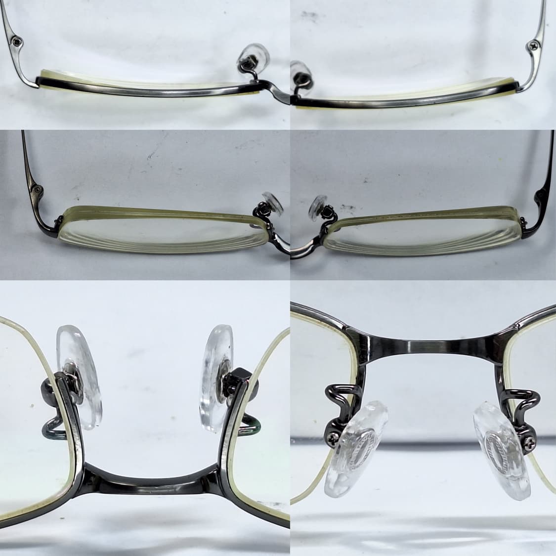 일본 하우스브랜드 LAPHAS 947 GUMMETAL 티타늄 반무테 안경 상품이미지2