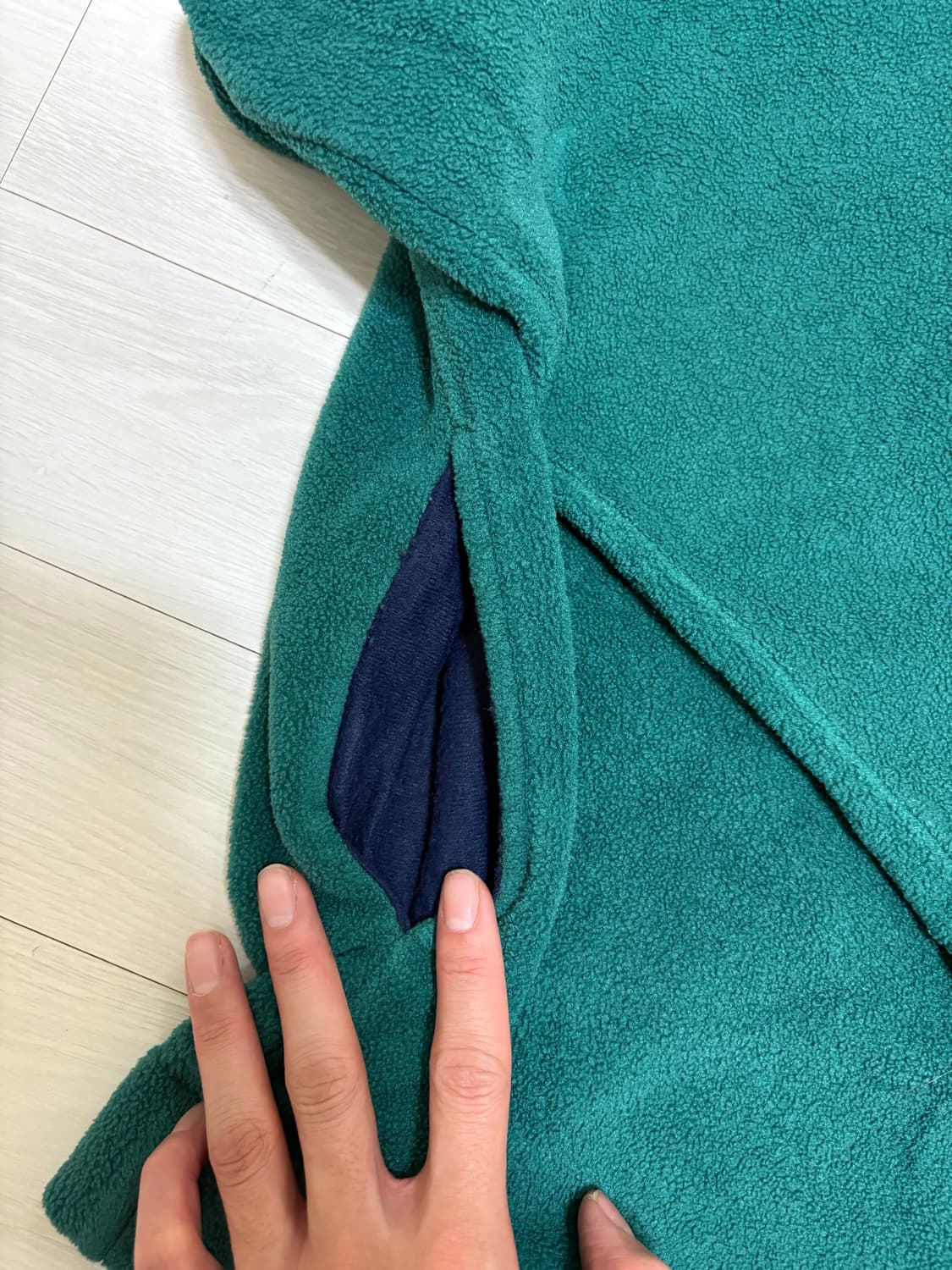 XL)90s 에디바우어 그린&퍼플 플리스 집업 상품이미지4