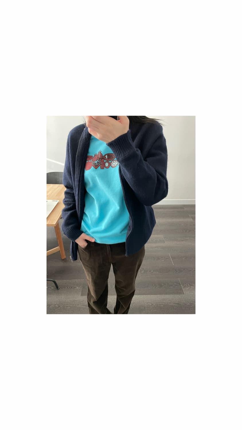 Crocodile vtg wool zip-up 상품이미지1