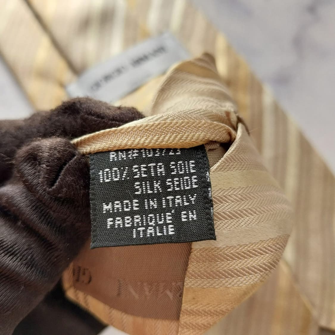 조르지오 아르마니 실크 스트라이프 넥타이 9.4cm A등급 k1915
 상품이미지10