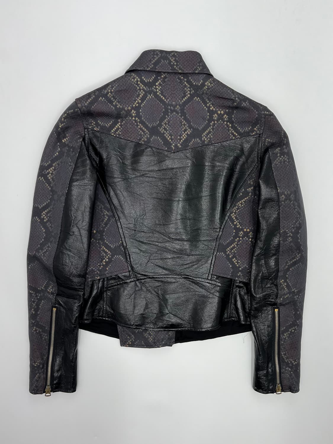 미하라 야스히로 파이톤 패턴 레더 자켓 상품이미지3