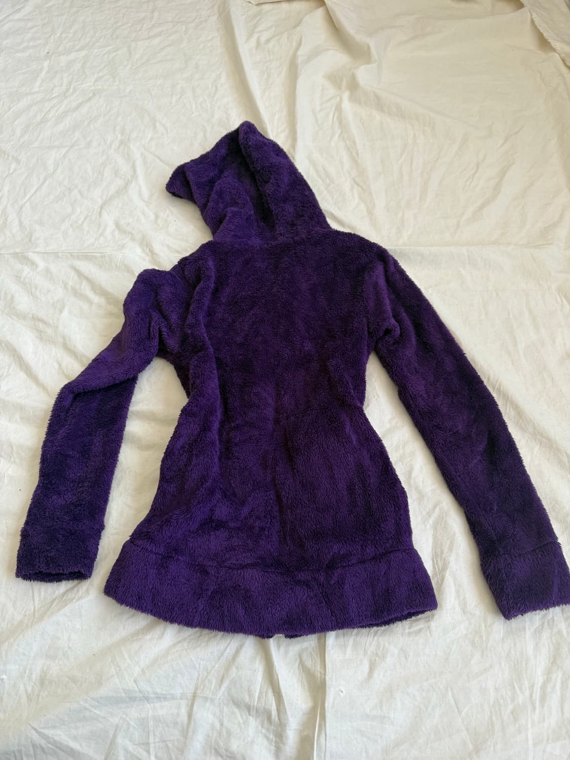 레이디 데이지 퍼플 y2k 하이틴 슬림핏 퍼 후리스 집업 상품이미지4