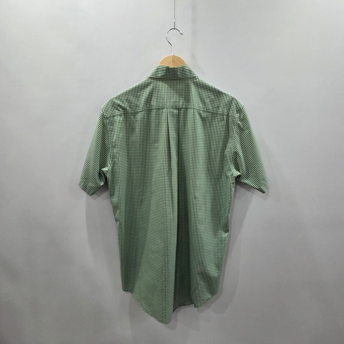 브룩스브라더스 버튼다운 깅엄체크 반팔셔츠 그린 S  상품이미지4