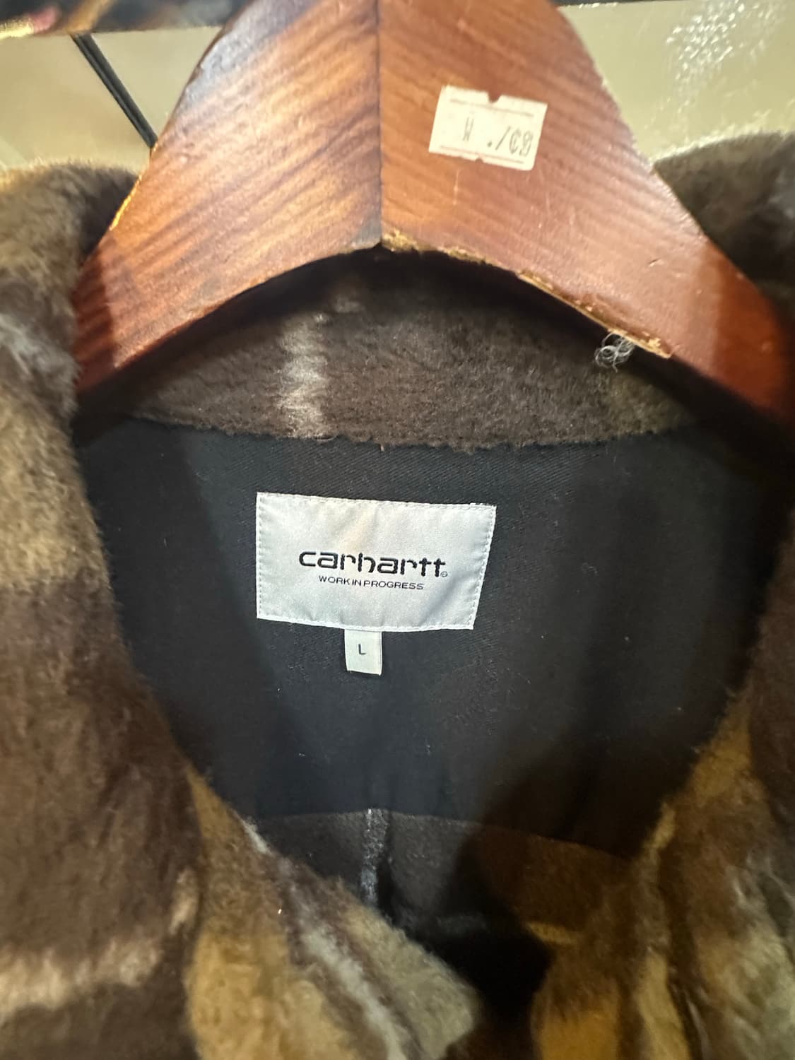 칼하트 브라운 체크 셔츠 자켓 상품이미지3