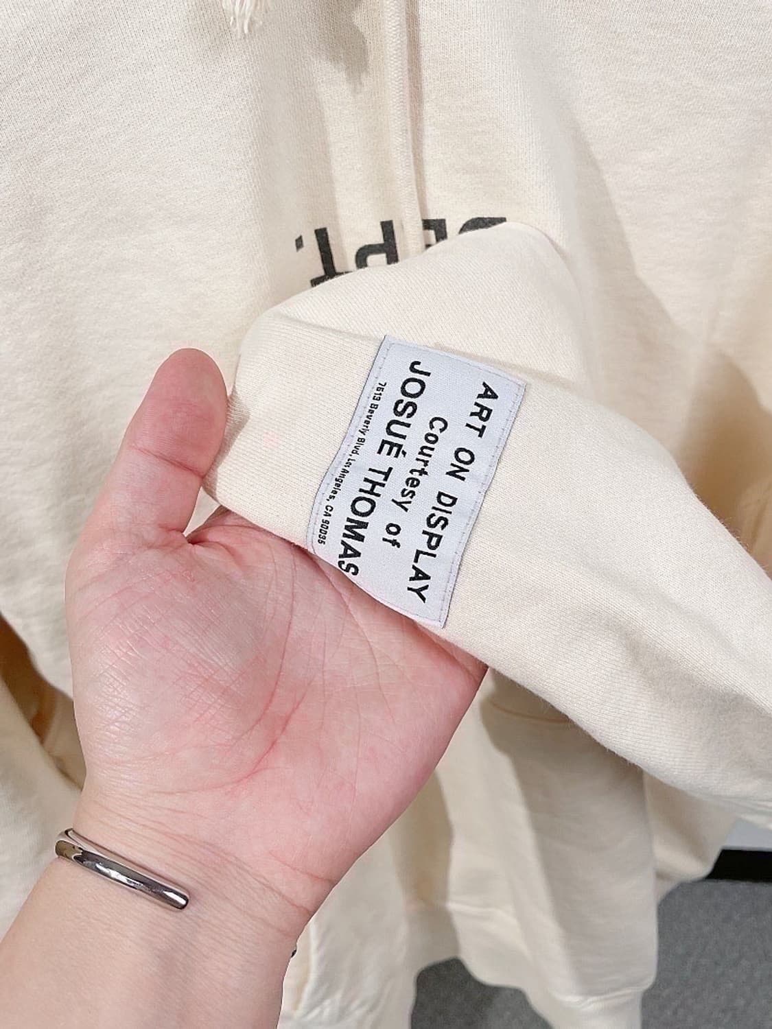 (정품/새상품) 갤러리 디파트먼트 퍽드 업 로고 화이트 후드 상품이미지3