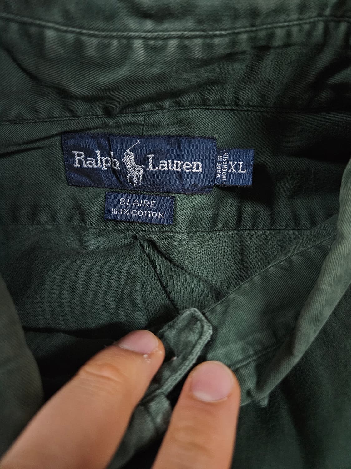 폴로 랄프로렌 딥그린 옥스포드 셔츠(급처) 상품이미지4