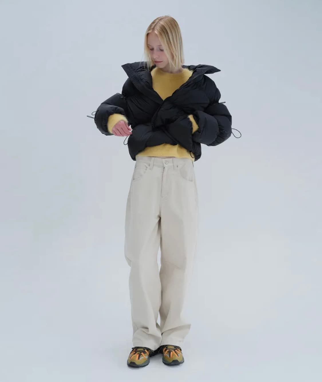 다이애그널 패딩 STOPPER SHORT PADDING (black) 상품이미지1