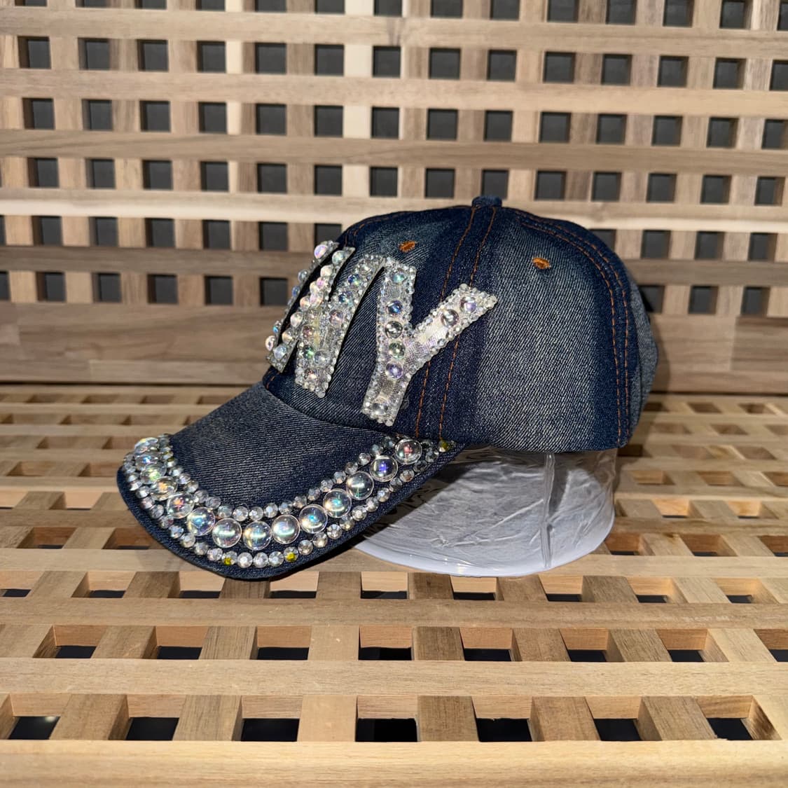 DKNY 큐빅 데님 y2k 캡 상품이미지2