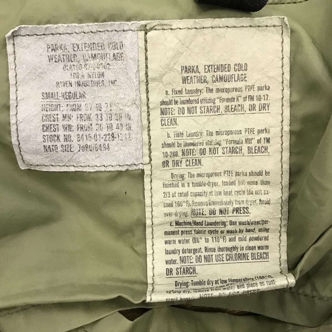 미군 1세대 80s 고어텍스 자켓 [S 레귤러] 상품이미지5