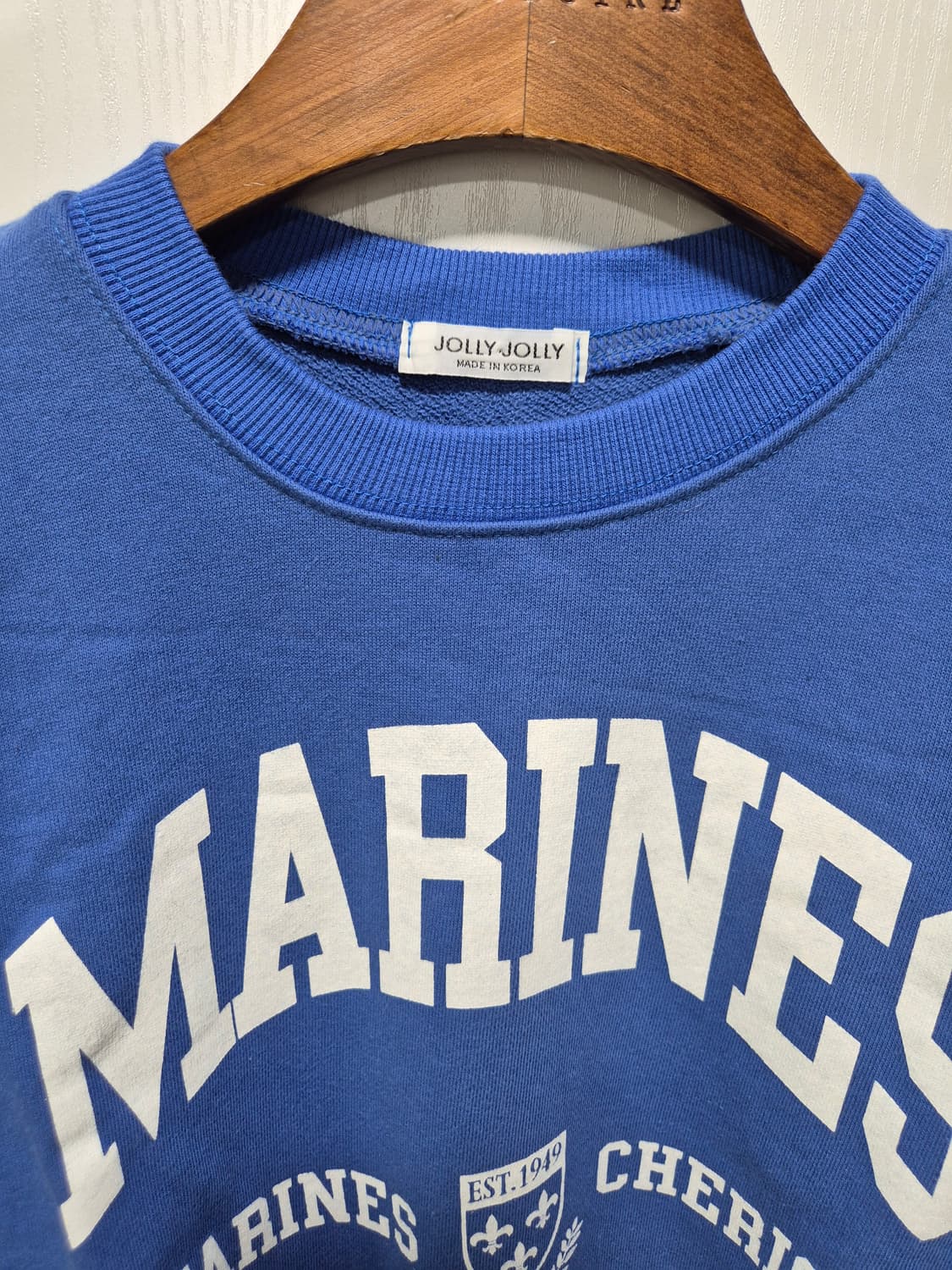 (새일)(새상품)졸리졸리 마린블루 크롭 맨투맨 상품이미지7