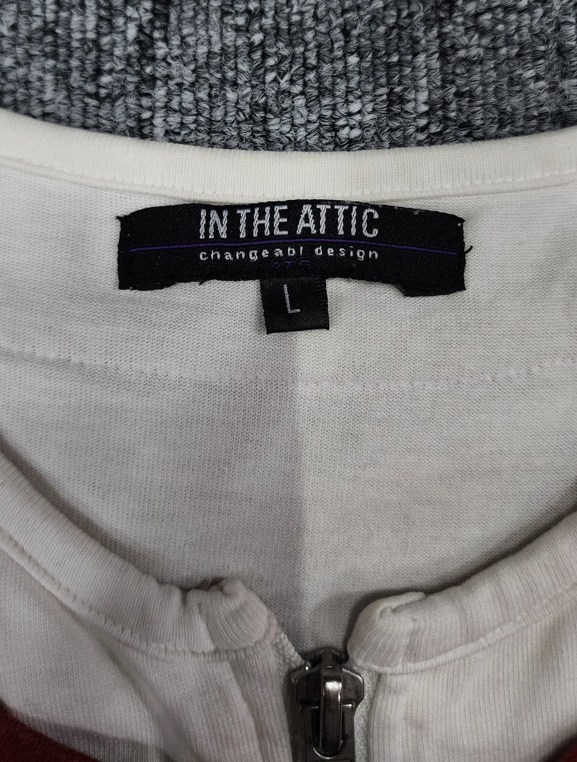 IN THE ATTIC 빈티지 하프 집업 레이어드 패치 긴팔 슬리브 L 상품이미지5