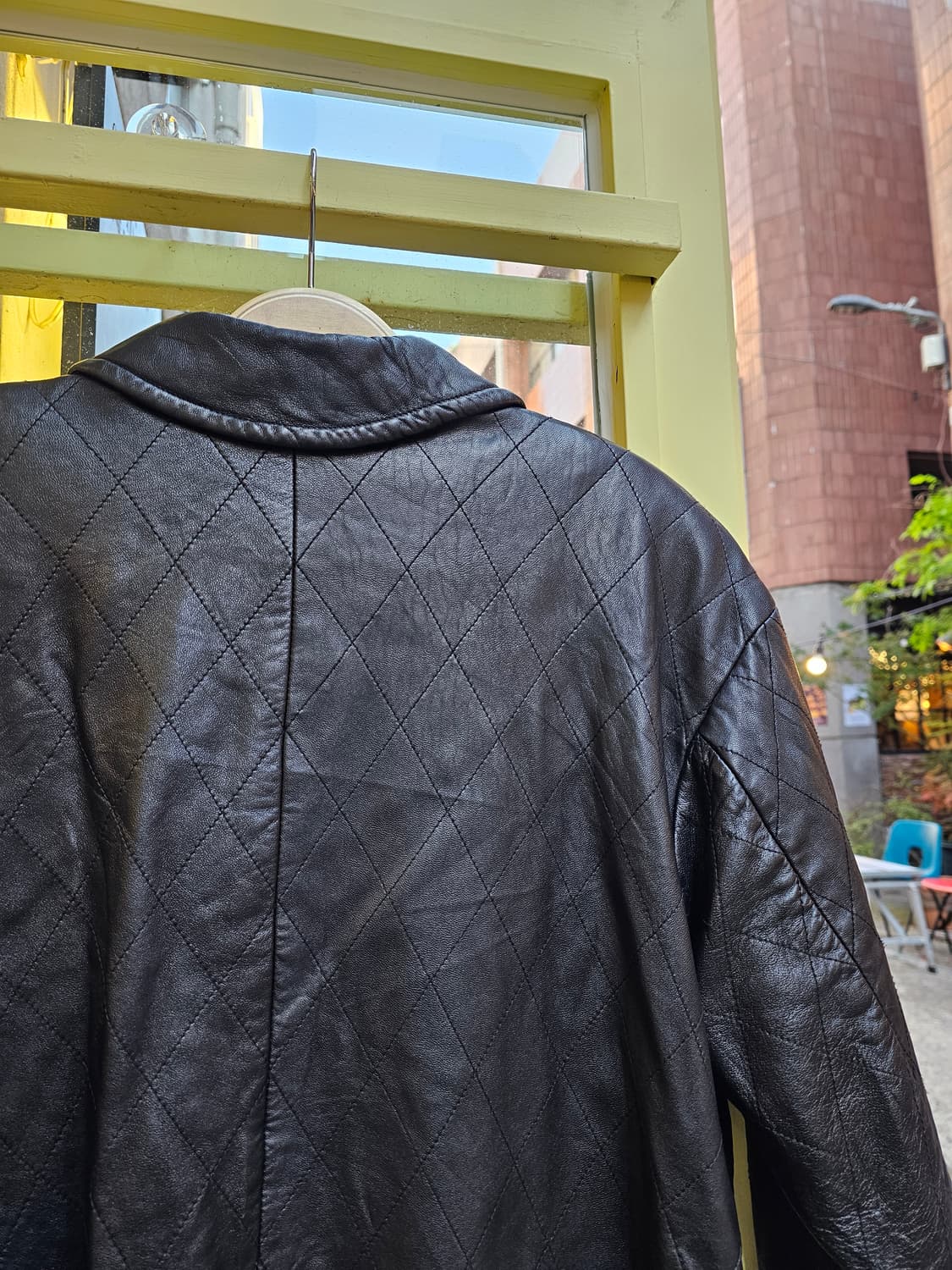 Rope 샤st 금장 아가일 램스킨 자켓 상품이미지6