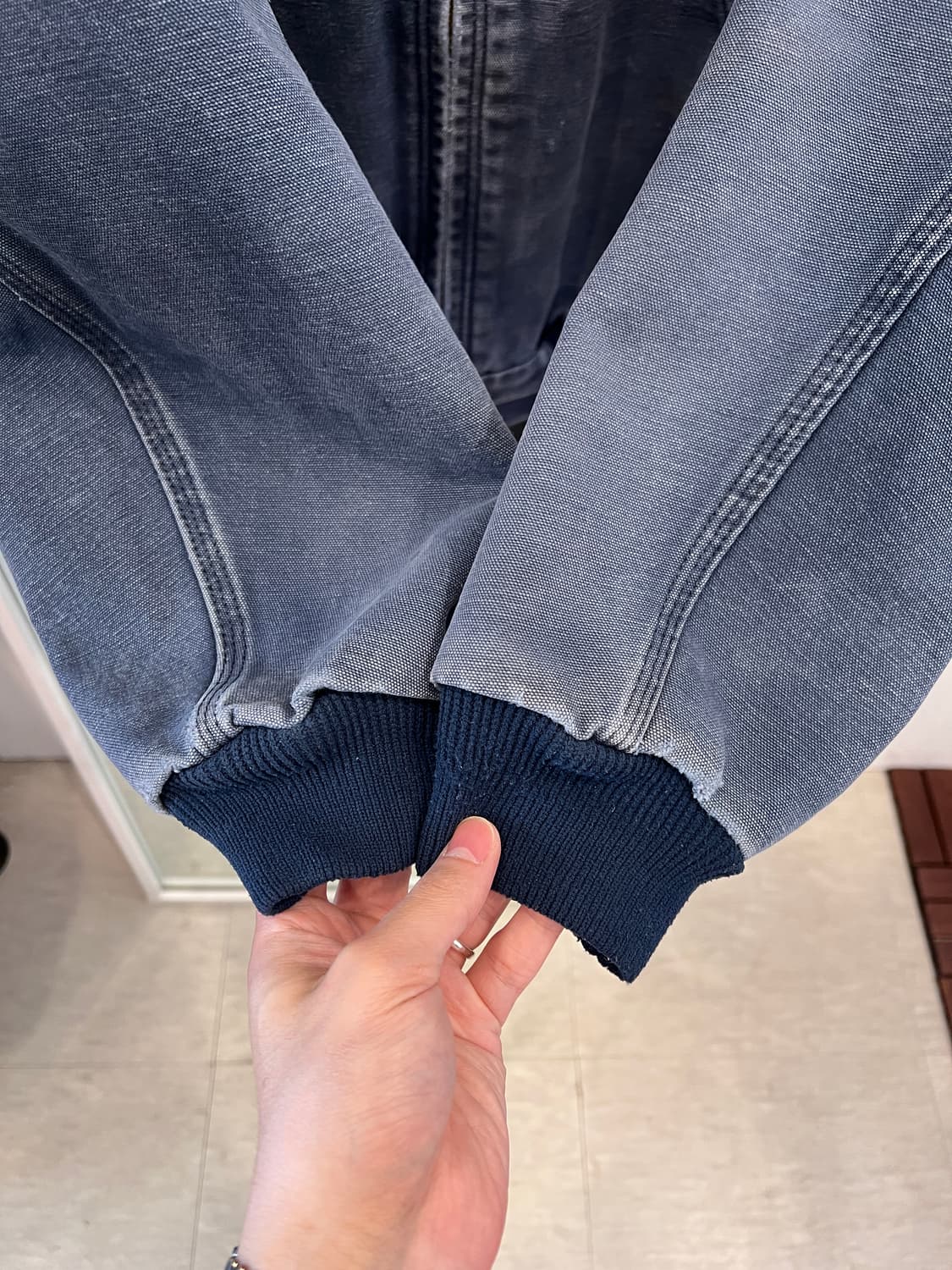 00s Carhartt 칼하트 덕 액티브 페이딩 후드 워크 자켓 상품이미지3