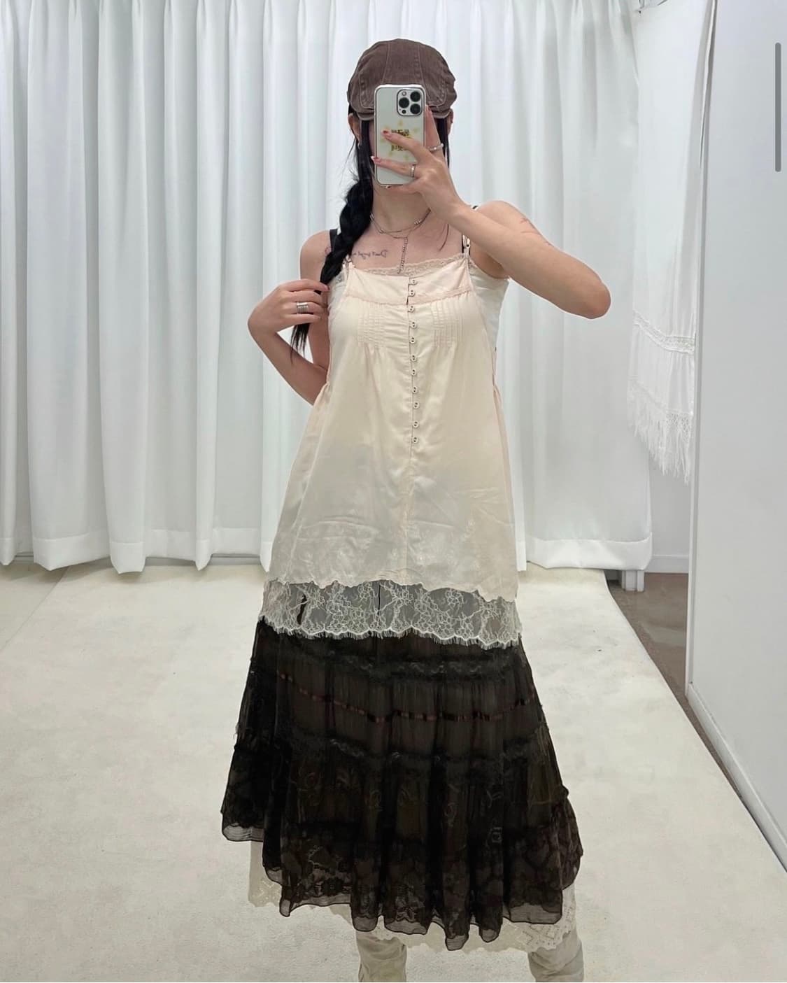 페어리걸 빈티지 스커트2 + 슬리브리스 세트 상품이미지1