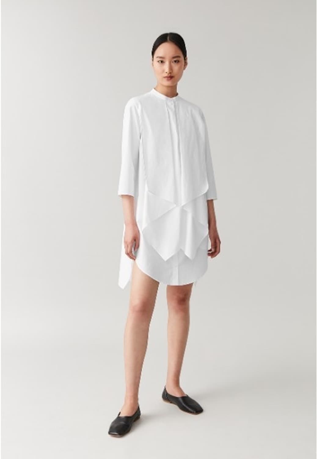 cos 코스 코튼 드레이프 셔츠 원피스 상품이미지2
