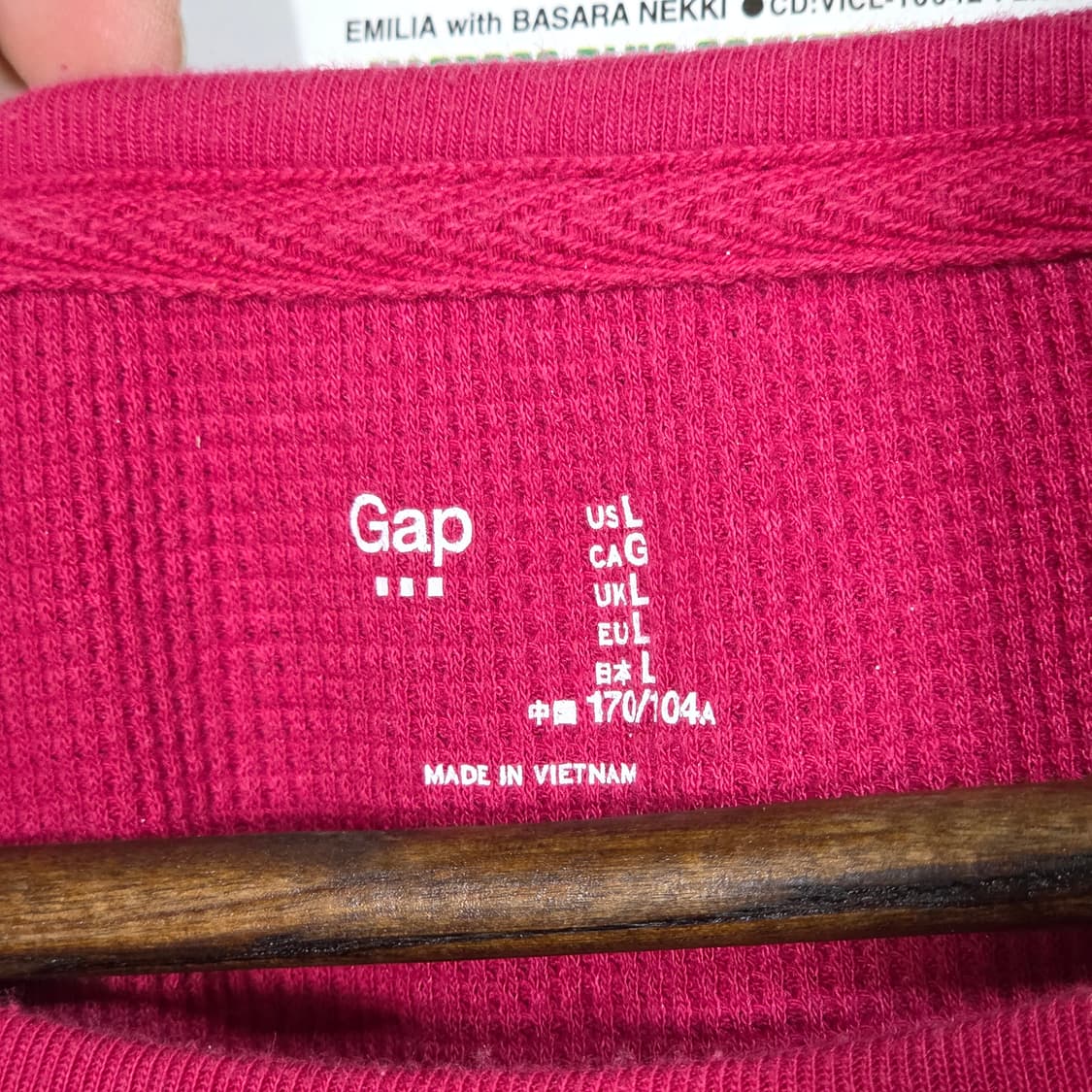 갭 핑크 와플 롱슬리브 쭉티 상품이미지7