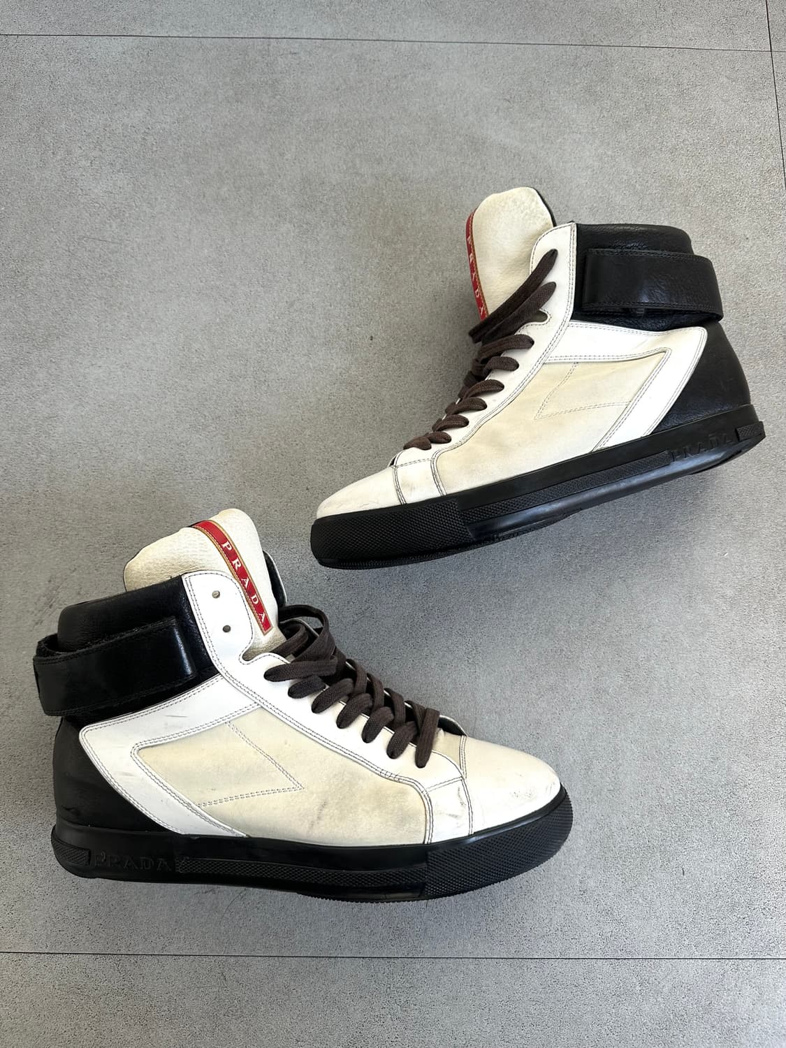 프라다 스포츠 아이보리 히든웨지 하이탑 상품이미지6