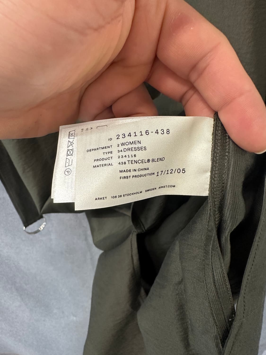 새) 아르켓 ARKET 텐셀 블렌드 롱 원피스 상품이미지8