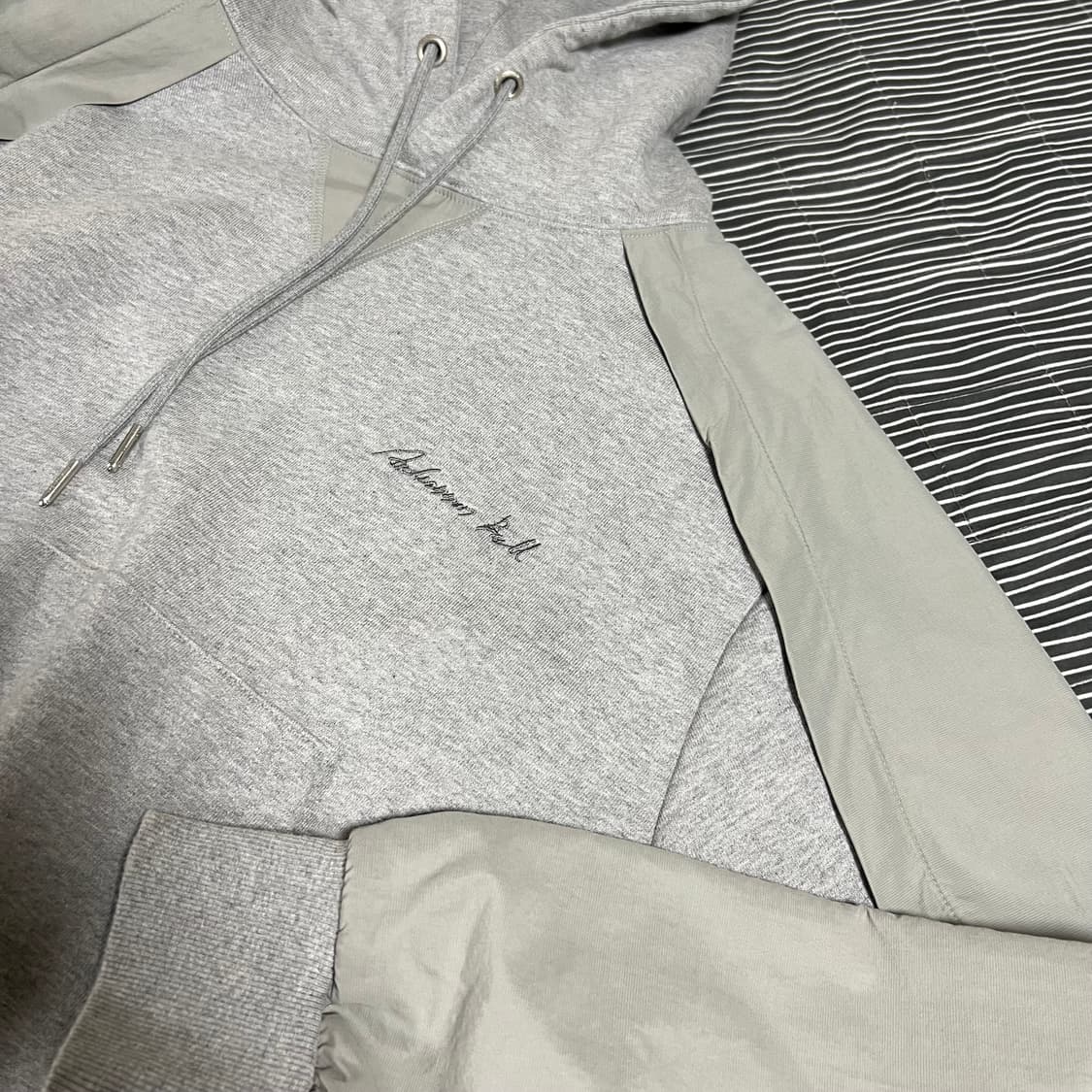 앤더슨벨 레글런 플래쉬 후디 그레이 M 상품이미지4