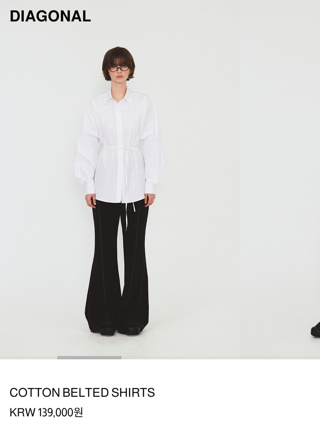 다이애그널 COTTON BELTED SHIRTS 상품이미지1