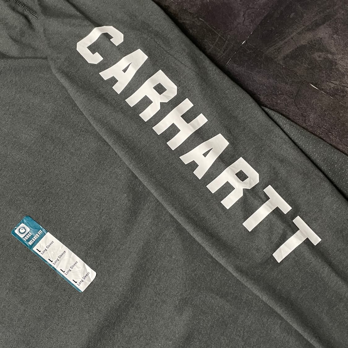 CARHARTT 데드스탁 칼하트 카키 레터링 후드티 A01023 상품이미지4