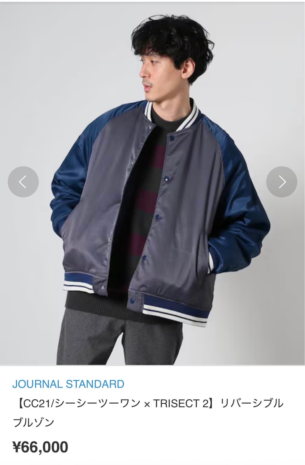 CC21 x 저널 스탠다드 TRISECT-2 리버시블 블루종 M 상품이미지7