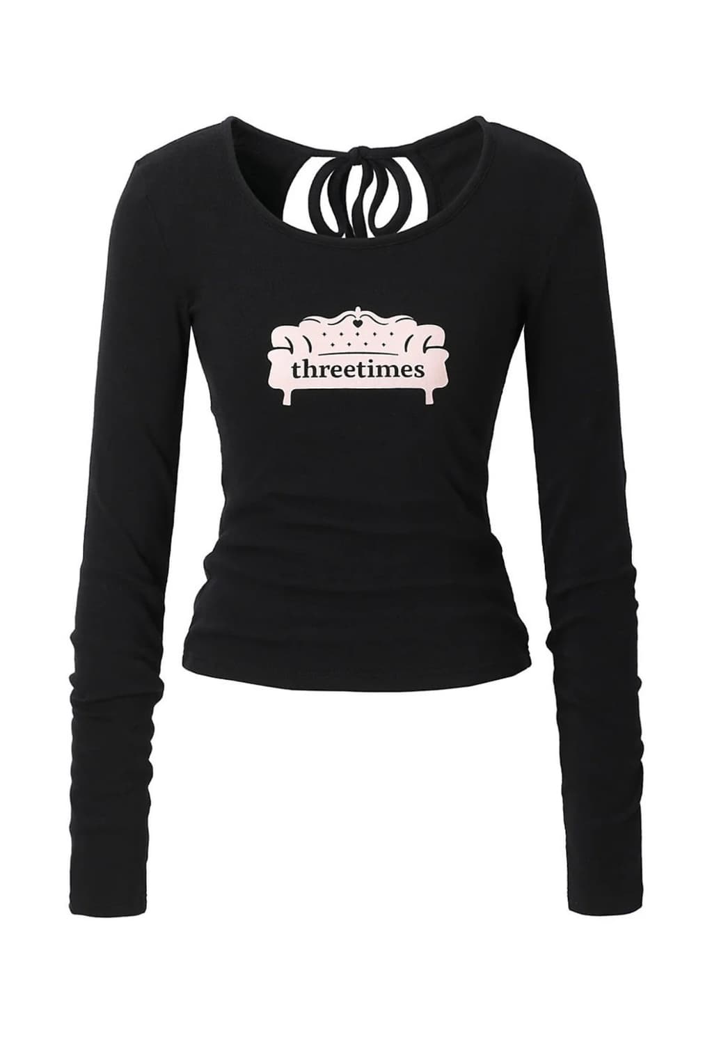 새상품) 쓰리타임즈 pink sofa tee 쓰리타임즈 핑크소파티 블랙 상품이미지2