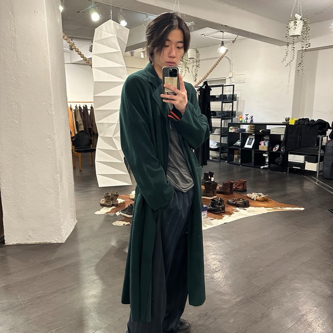 언유즈드 벨티드 오버사이즈 코트 상품이미지4