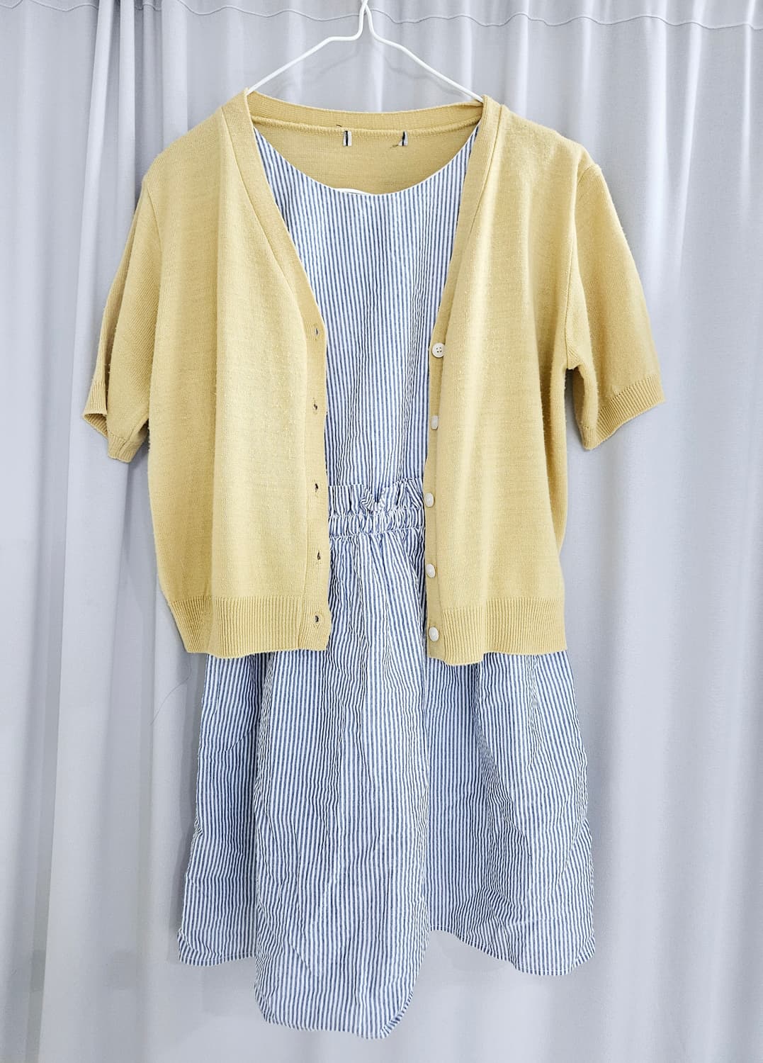 [세트] 일본빈티지 스트라이프 나시 원피스(44) + 가디건 상품이미지2