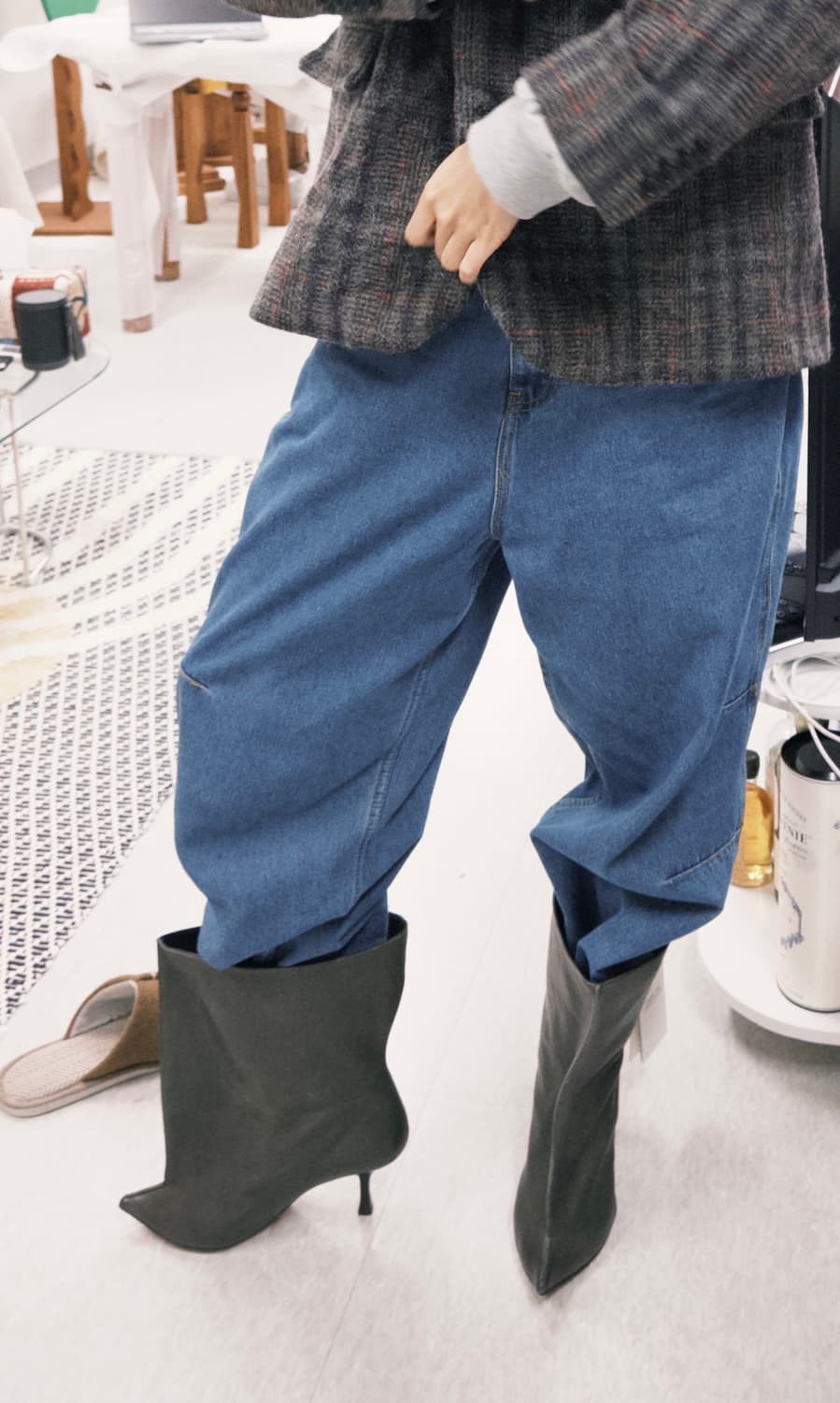 H&M x 글렌마틴스 레더 힐 부츠 40 상품이미지3