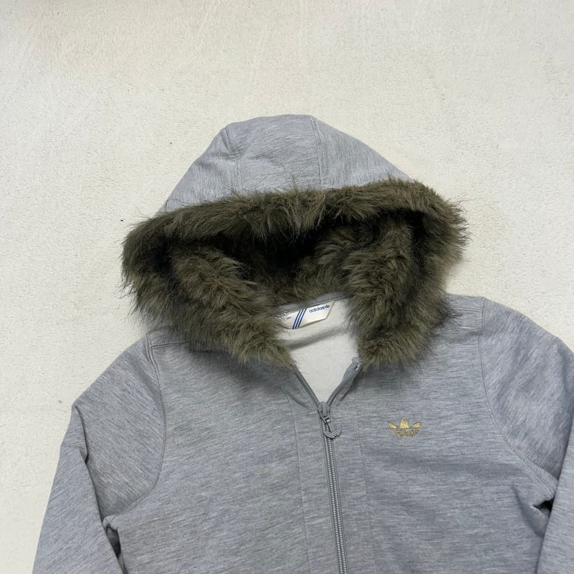 Adidas Firebird Grey Wolf-jaw Hood Zipup 상품이미지5