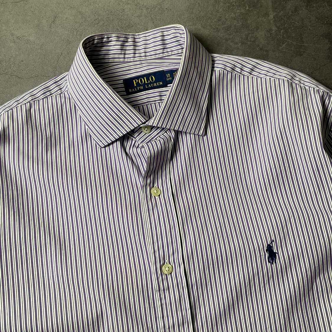 RALPH LAUREN 랄프로렌 빈티지 퍼플 스트라이프 코튼셔츠 상품이미지2