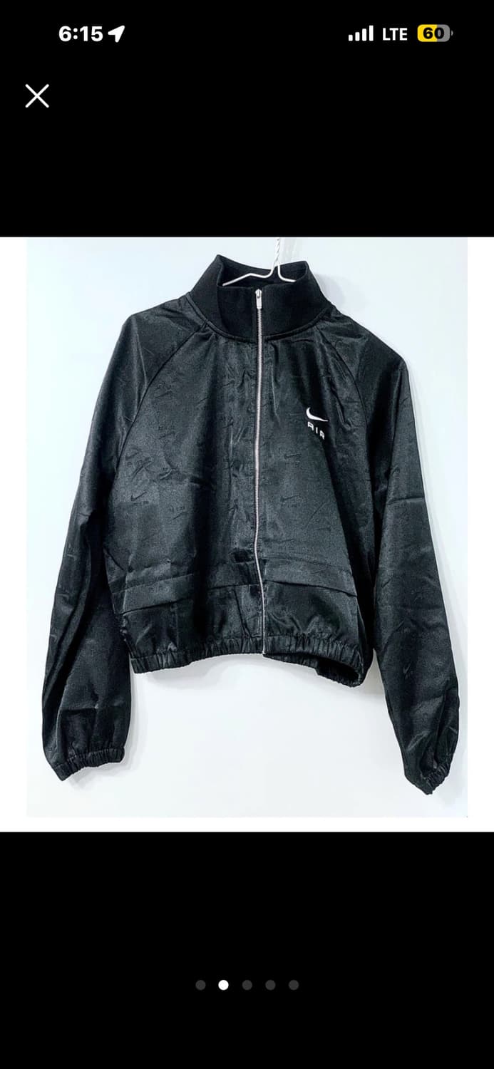 나이키 에어 새틴 크롭 져지 블랙 M 새상품 상품이미지2