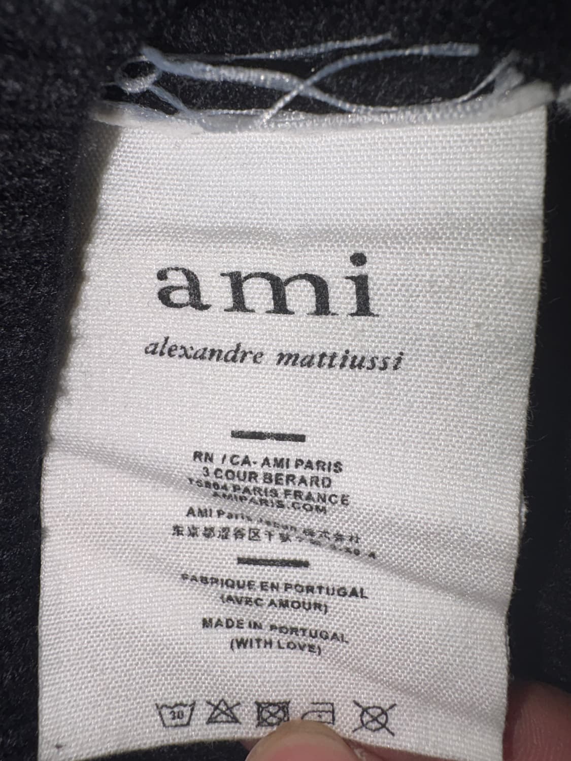 (m)아미 빅로고 니트 블랙 상품이미지3