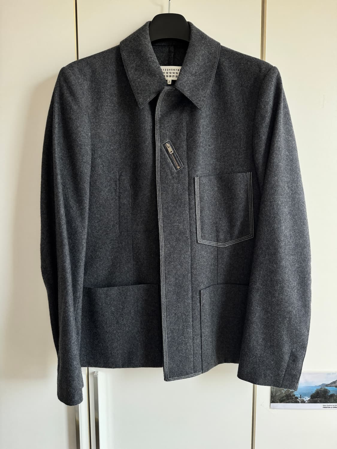 메종 마르지엘라 / 울 스티치 포켓 자켓 그레이 / 46 상품이미지1