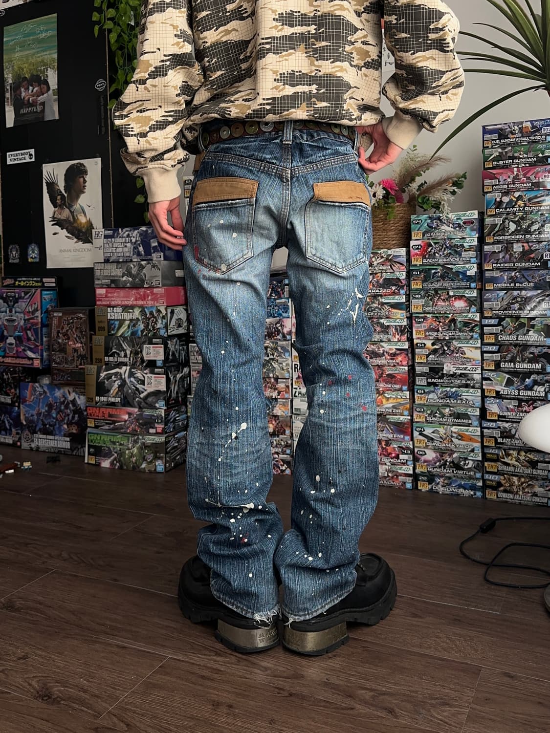 레더 & 더티 스프레드 워시드 진 상품이미지6