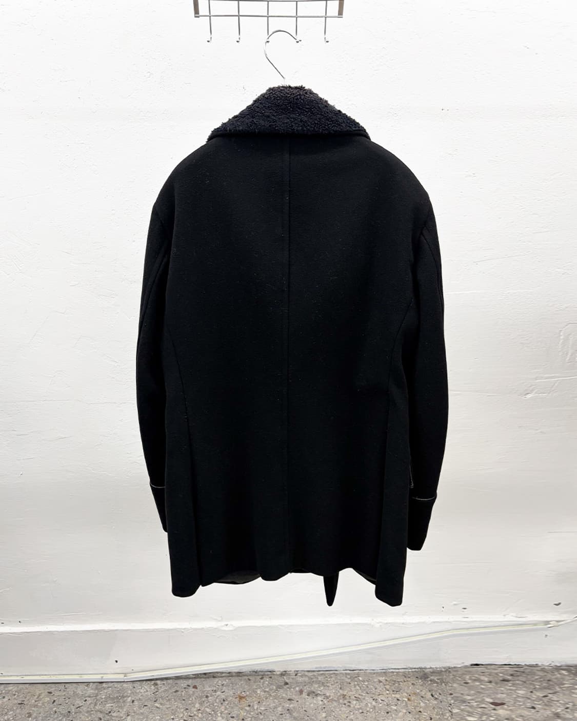 요시유키 코니시 더블 브레스티드 피 코트 상품이미지3