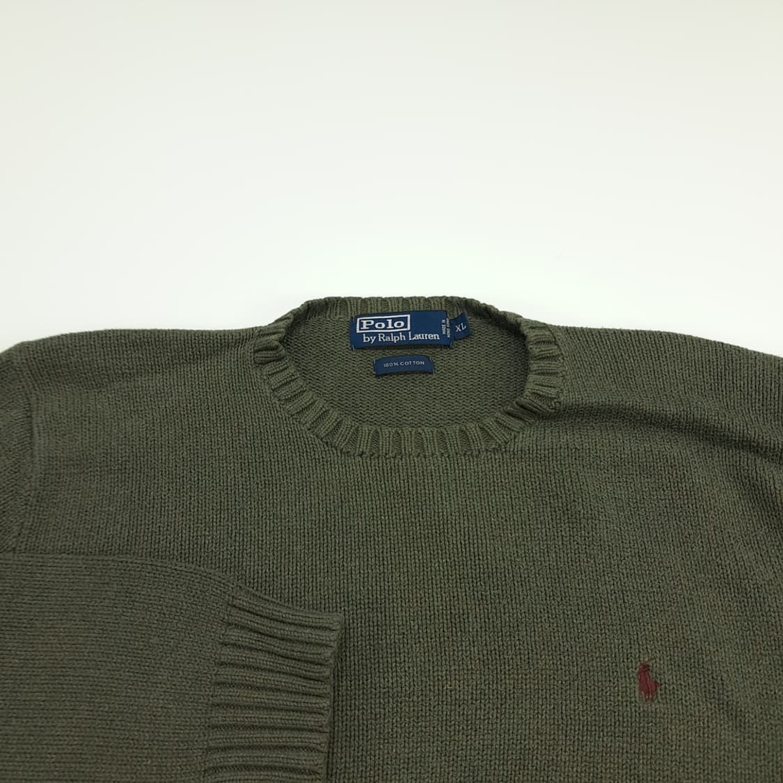 CN664 L-XL 폴로 랄프로렌 더스티그린 라운드 긴팔 니트 스웨터 상품이미지3