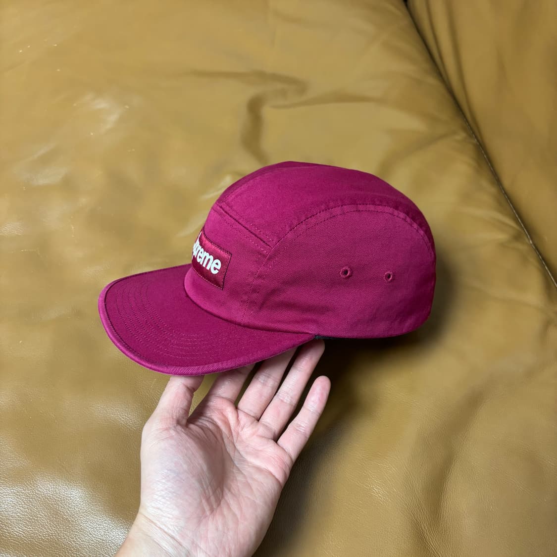 슈프림 캠프캡 모자 박스로고 24FW 크랜베리 상품이미지4