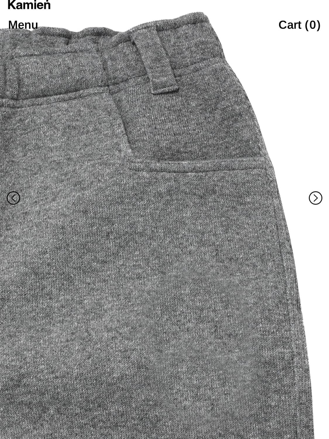 카미엔 코지 울 팬츠 그레이 상품이미지5