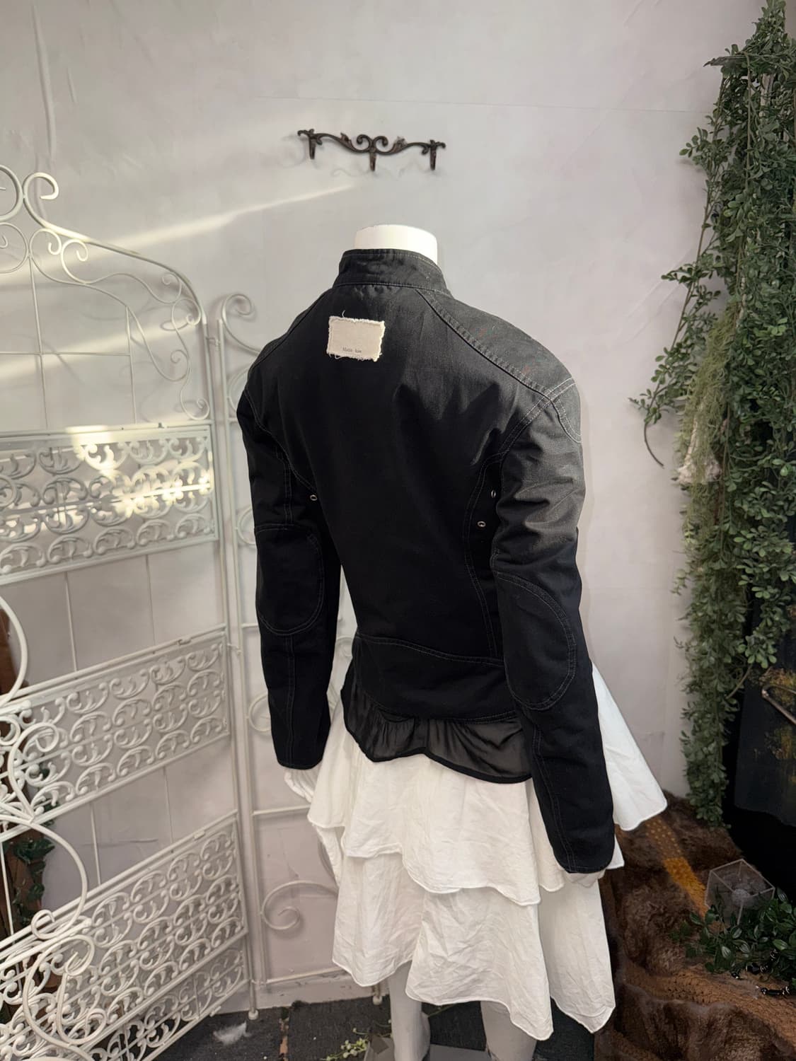 Matin Kim Cotton Biker Jumper Black 상품이미지10