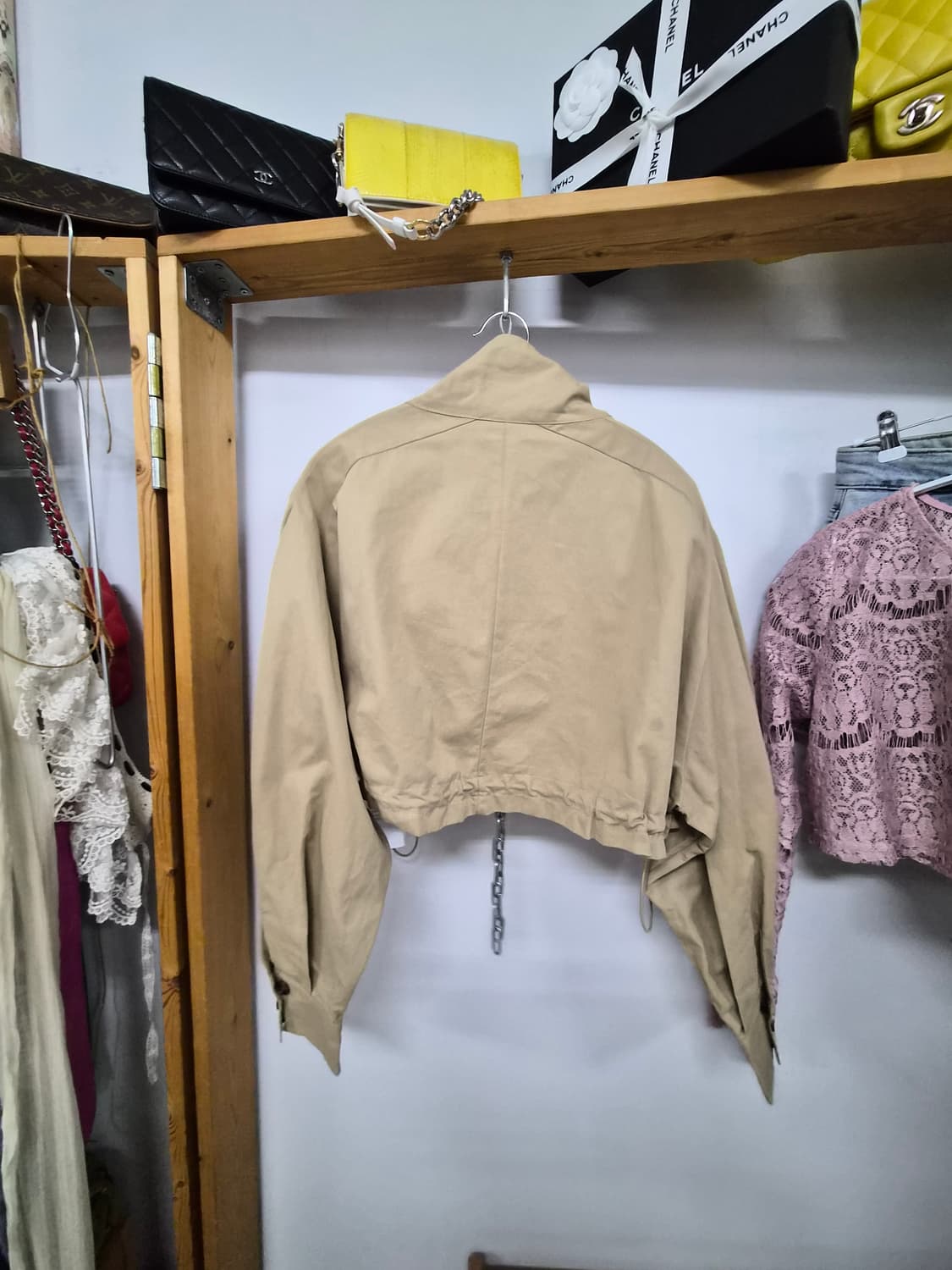 크롭 벌룬 트렌치코트 상품이미지4