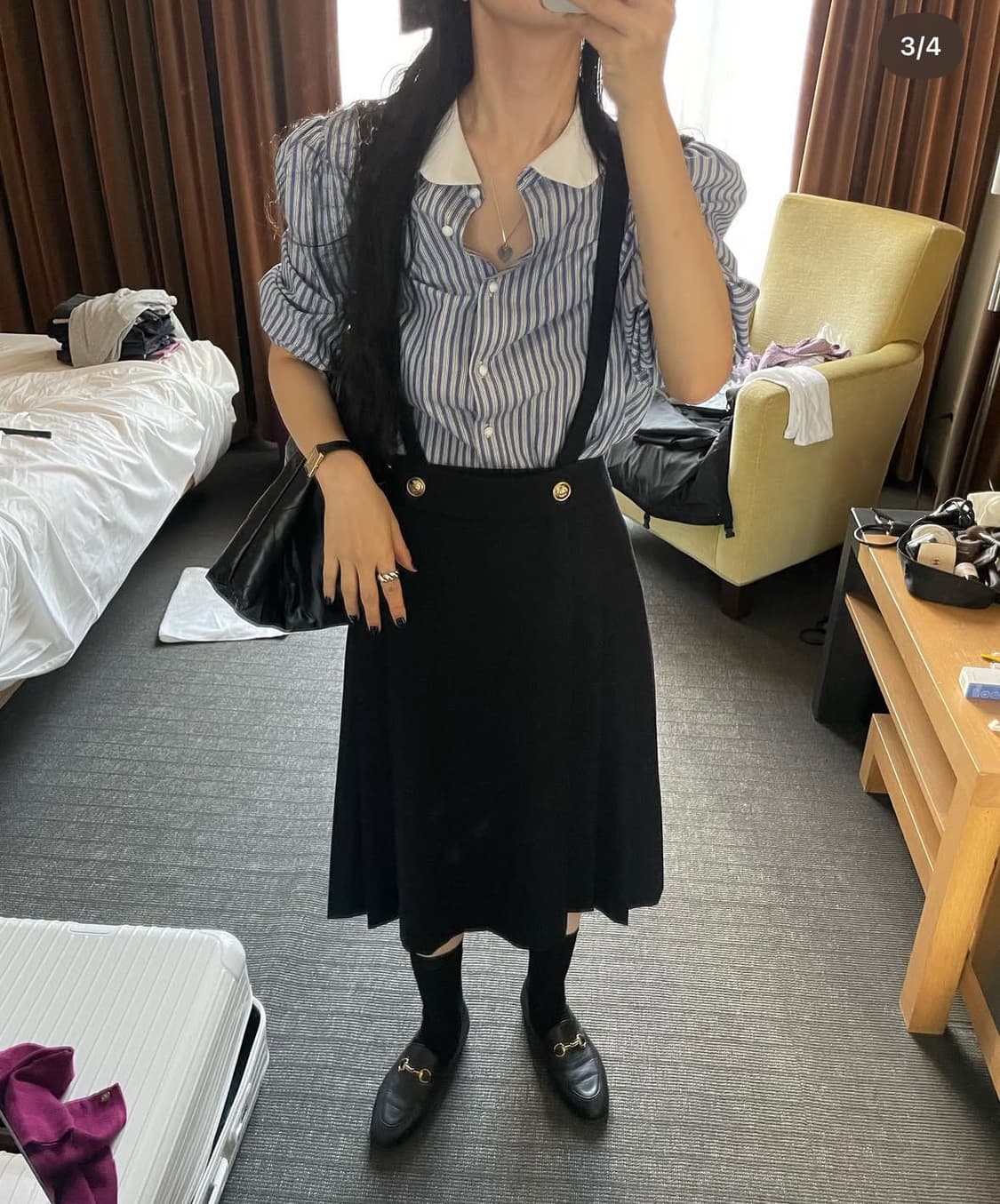 플레따 서스펜더 울스커트 멜빵 상품이미지1