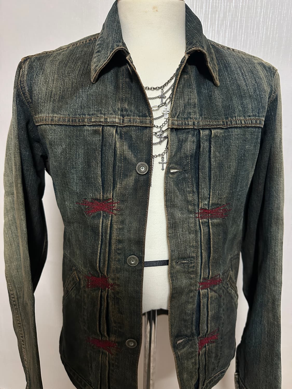 Mudwashed rare vkei jacket 상품이미지3