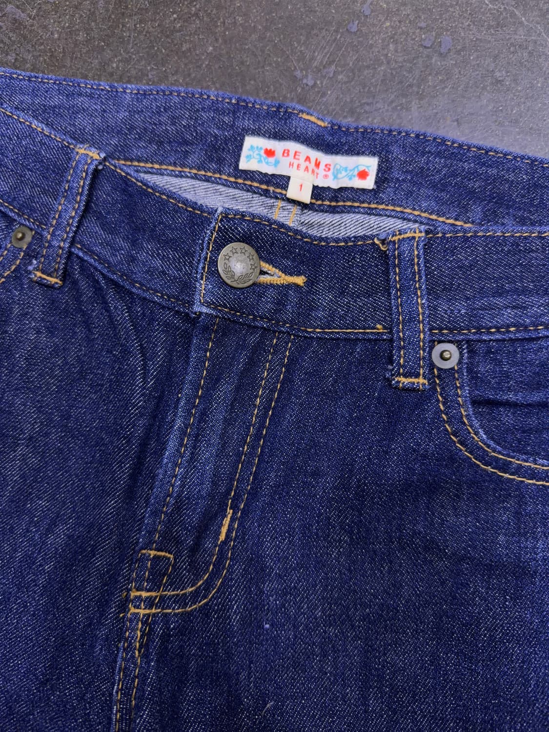 빔즈 하트 딥인디고 슬림 데님팬츠 1사이즈 상품이미지5